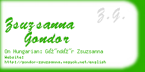 zsuzsanna gondor business card